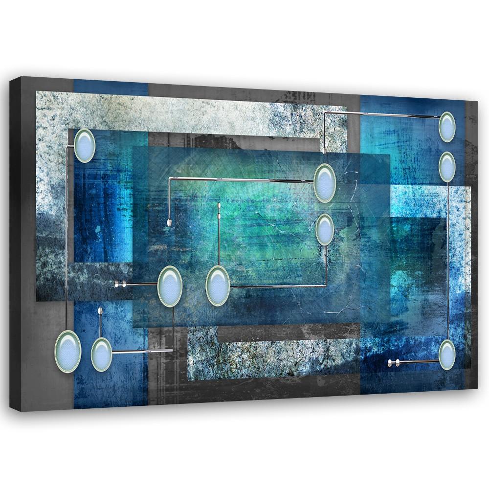 Canvas print, Blue 3D Abstraction