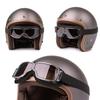 Motorcycle Goggles Motorcycle Goggles Windproof Protective Glasses Classic (Black Frame+Brown Lens)