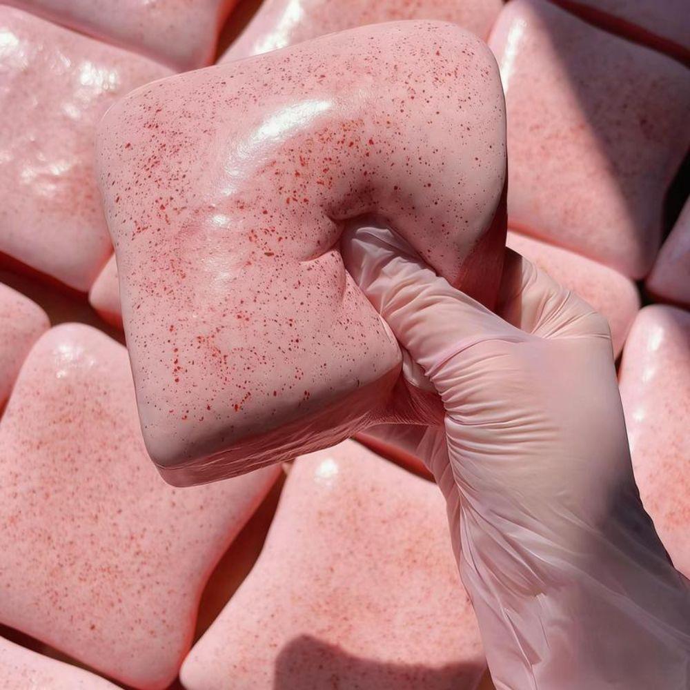 TPR Cream Toast Squeeze Toy Silicone Cartoon Fidget Toy Funny Toys Cream Toast Pinch Toy Children