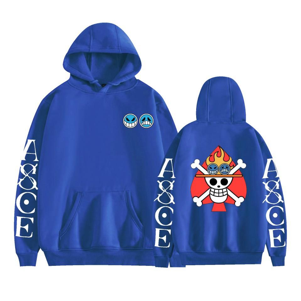 Худи Аниме ONE PIECE Осень Длинный рукав Унисекс Мультяшные Пуловеры Уличная одежда Графическая одежда Толстовка