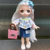 Ball Jointed Body 16cm Doll Clothes Set Movable Joint Chinese Style Skirt  Babies