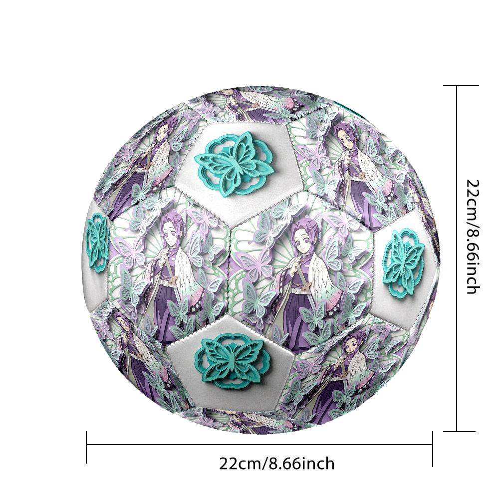 1pc Demon Slayer Kimetsu no Yaiba Football Soccer Ball Size 5 Indoor Soccer Ball Fashion Colorful Backyard Game -Great For Sports Fans Gift HE12