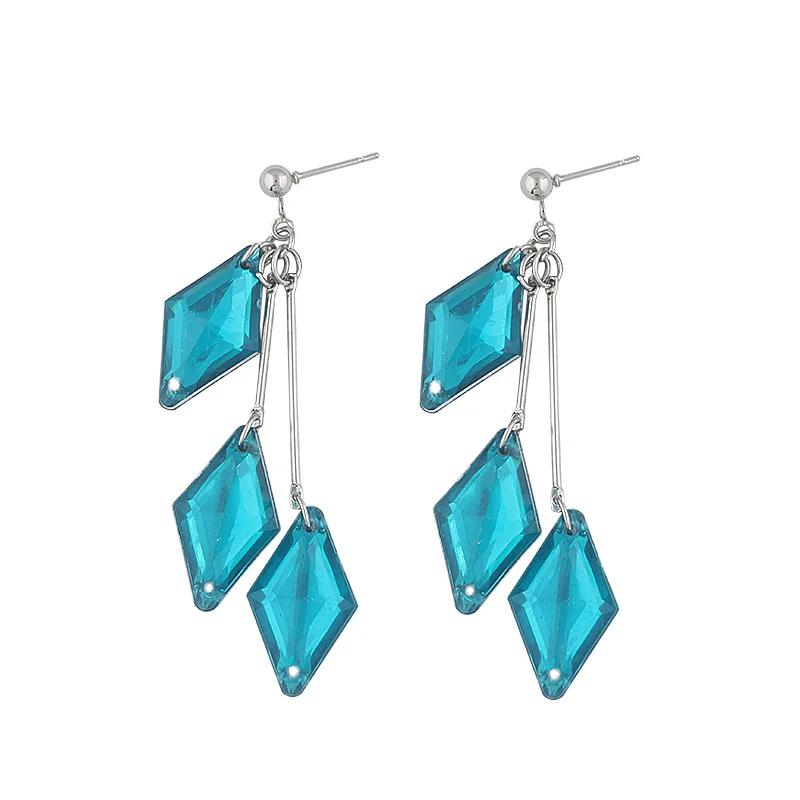 Twisted Wonderland Серьги Русалочка для Женщин Клипсы Floyd Геометрическая Эстетика Серьги-клипсы с Кисточками Украшения