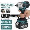 800N.m 388VF 4 Gear Brushless Cordless Electric Impact Wrench Screwdriver 1/2 Inch Wrench for Makita Battery