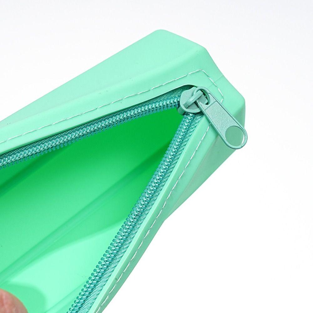 Soft Material Pencil Shape Bag Easy To Clean Soft Pencil Case Silicone Pencil Case School Use