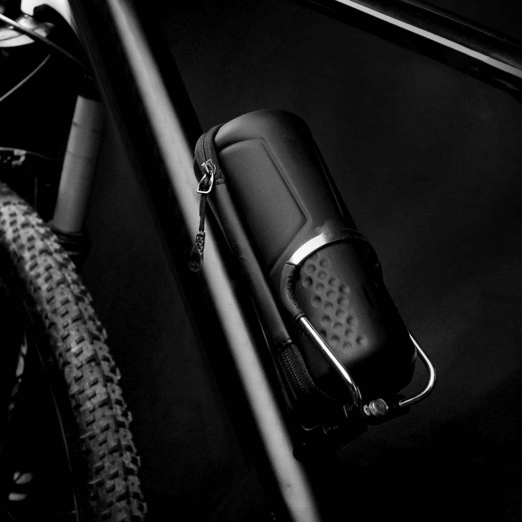 Bike Storage Bag Repair Tool Bag with Zipper Waterproof PU Front Frame Pouch Bicycle Tool Kit Bag for Water Bottle