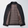High-end Double-sided Cashmere Coat for Men, Middle-aged and Elderly Dads, Woolen Woolen Coat, Mid-length Down Liner Top