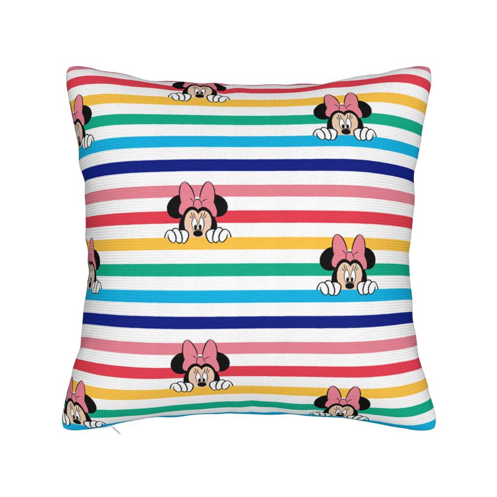 Квадратные Наволочки Микки и Минни Маус Мультяшные Наволочки на Подушку-Луну Потрясающая Декоративная Наволочка на Молнии для Дивана