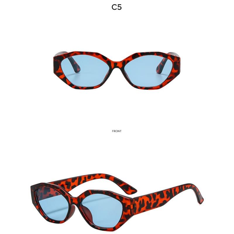 Women's sunglasses - unisex retro small frame polygonal cat-eye sunglasses