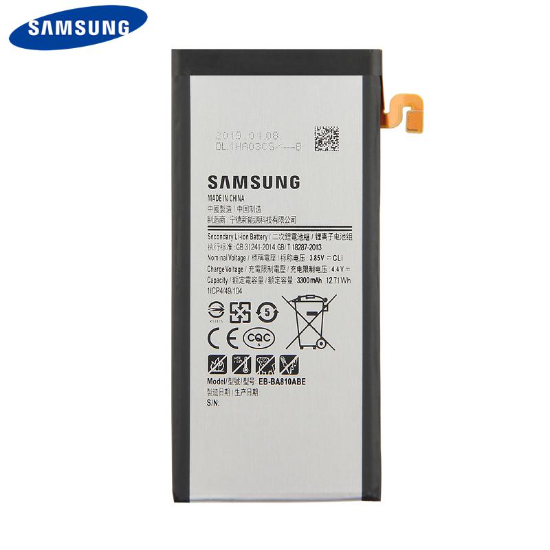 Оригинальный сменный аккумулятор для телефона Samsung EB-BA810ABE для Samsung Galaxy A8 2016 A810F A810 3300 мАч
