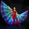 LED Isis Wings Belly Dance Wings Colorful LED Butterfly Wings W/ Telescopic Sticks Glowing Light Up Costume Performance Clothing