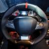 Чехол на руль автомобиля Противоскользящий Кожаный Для Peugeot 308 2014 2015-2017 Оплетка на руль Автоаксессуар