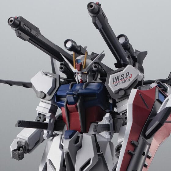 ROBOT Spirits Strike Gundam Приблизительно 125 мм ПВХ АБС Окрашенная Подвижная Фигурка <SIDE MS> GAT-X105 (Восстановленный) + И.В.С.П.. увидеть. АНИМЕ. &