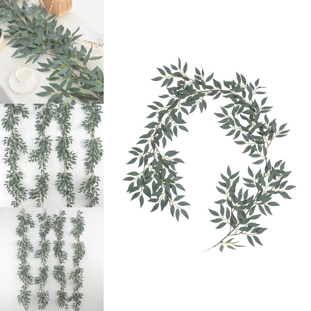 Wedding Background Vine With Eucalyptus Leaves For Photography And Home Decor 172cm
