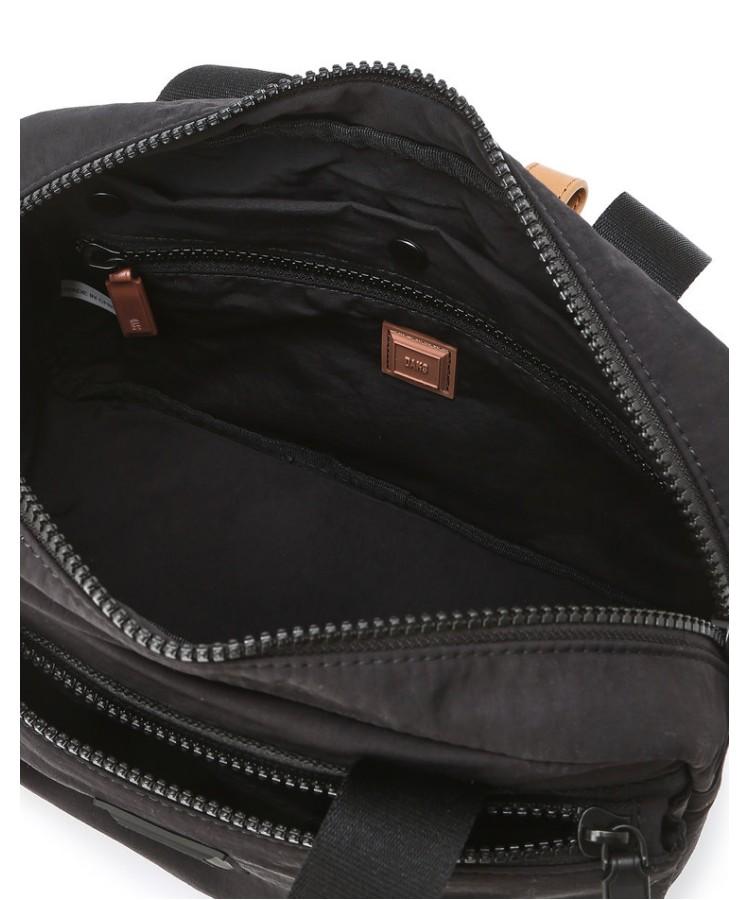 Daks Men'S Accessories Black Two-Zipper Crossbody_Dbba6Eg30Bk