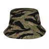 Custom Tiger Stripe Camo Bucket Hat Women Unisex Fashion Summer Outdoor Sun Fisherman Cap