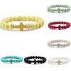 Charm Matte Beaded Bracelets Handmade Natural Stone Prayer Cross 1PC Men Women Bracelet Jewelry Gift  Unique