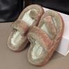 Модные балетки Женские платформенные пушистые тапочки Дизайнерские туфли с перемычкой для пальца 2025 Зимняя мода Шлепанцы Повседневные Уютные Домашние Zapatillas De Mujer