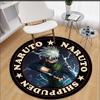 Anime Naruto Print Carpet  Area Rugs Round Carpet for Living Room Floor Mat Flannel Anti-Slip Mat for Children