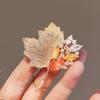 Exquisite Luxury Maple Leaves Brooch For Women Advanced Sense Corsage Suit Lapel Pins Clothing Accessories Gift