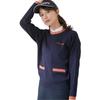 Jun Rope Knit Pullover with Mini Cable Pattern and Long Size 40 & Women's Sleeves,