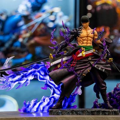 В наличии 25 см Аниме One Piece Фигурки Зоро Небесная живопись Ророноа Зоро Фигурки на шарнирах ПВХ Коллекционная модель Игрушки Подарки на день рождения