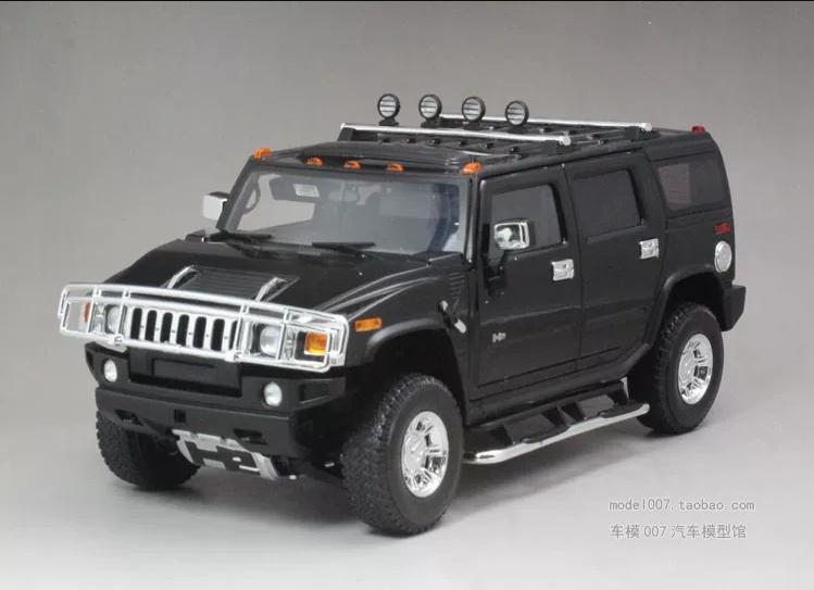 Car diecast model 1/18 Hummer H2 car model static display holiday gift collection