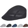 Spring Summer Mesh Berets Men Women Breathable Newsboy Hat Touring Cap Unisex Outdoor Sport Sun Hat Casual Golf Caps Taxi Driver Hat Artist Hats