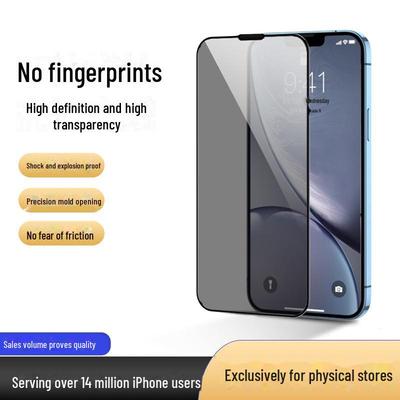 Защитная пленка Jiletang Anti-Peep для iPhone 14 Pro Max — полное покрытие, черный край.
