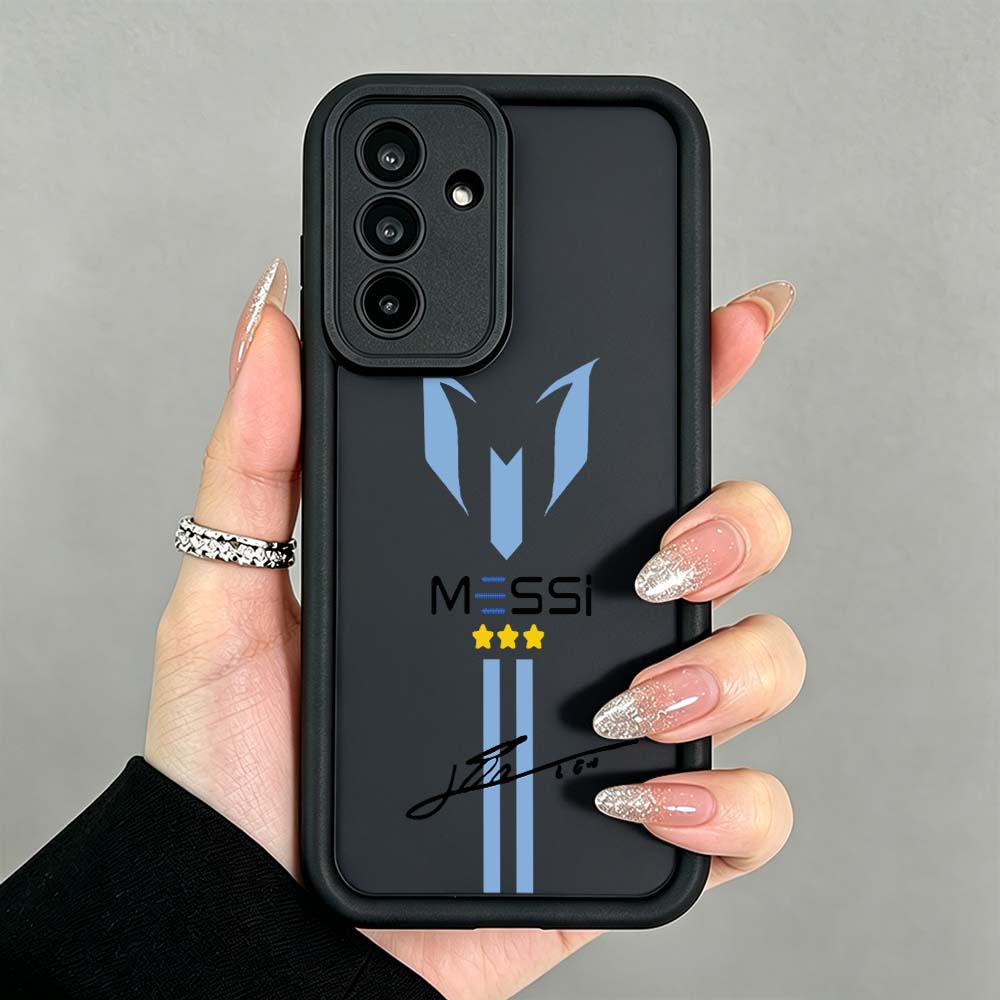 Football M-Messi design Cover For Samsung Galaxy A71 A57 A56 A55 A54 A53 A52s A51 A40 A17 A16 A06 Eye Ladder Phone Case