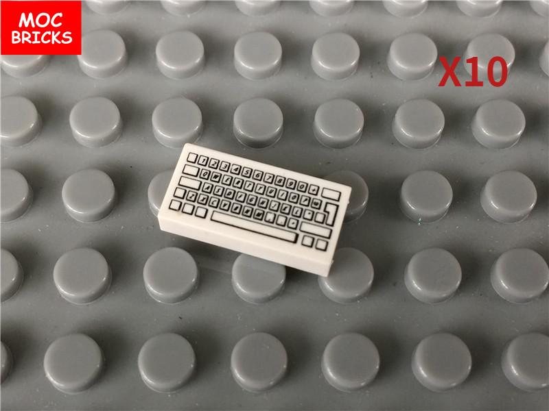 MOC Bricks DIY Printed Tile 1x1 1x2 2x2 2x3 1x4 Solar Panel Gauge Map Compass Assembled Building Block Accessories Kids Toy Gift