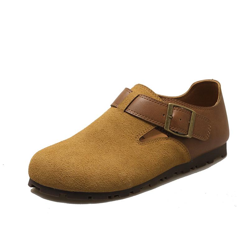 Туфли Boken женские матовые с плоским дном, одна педаль 2024 года, мягкое дно, мягкая поверхность, удобные, уродливые, милые, японские, ретро, с полной сумкой на голове, одинарные туфли