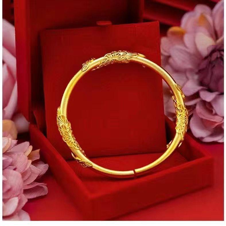 Браслет золотого цвета из акации Teng Ins, высококачественный цветочный браслет, свадебный подарок для подруги, мамы