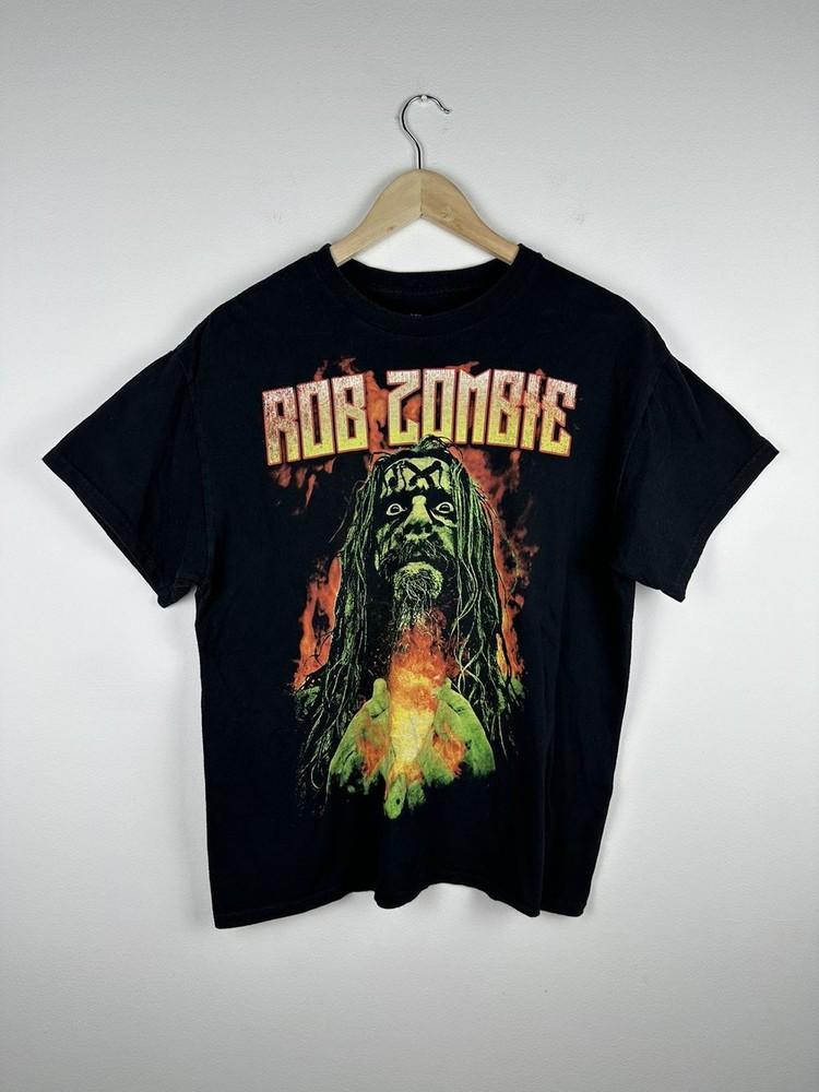 Винтажная футболка Rob Zombie 90-х Базовый стиль Черная Унисекс Репринт S5XL KH9771 Унисекс Футболка