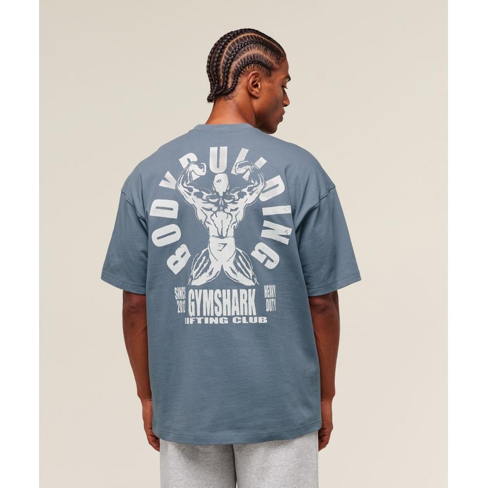 Gymshark Футболка Lifting Club Flex, цвет Iron Blue A2b8m ucTm
