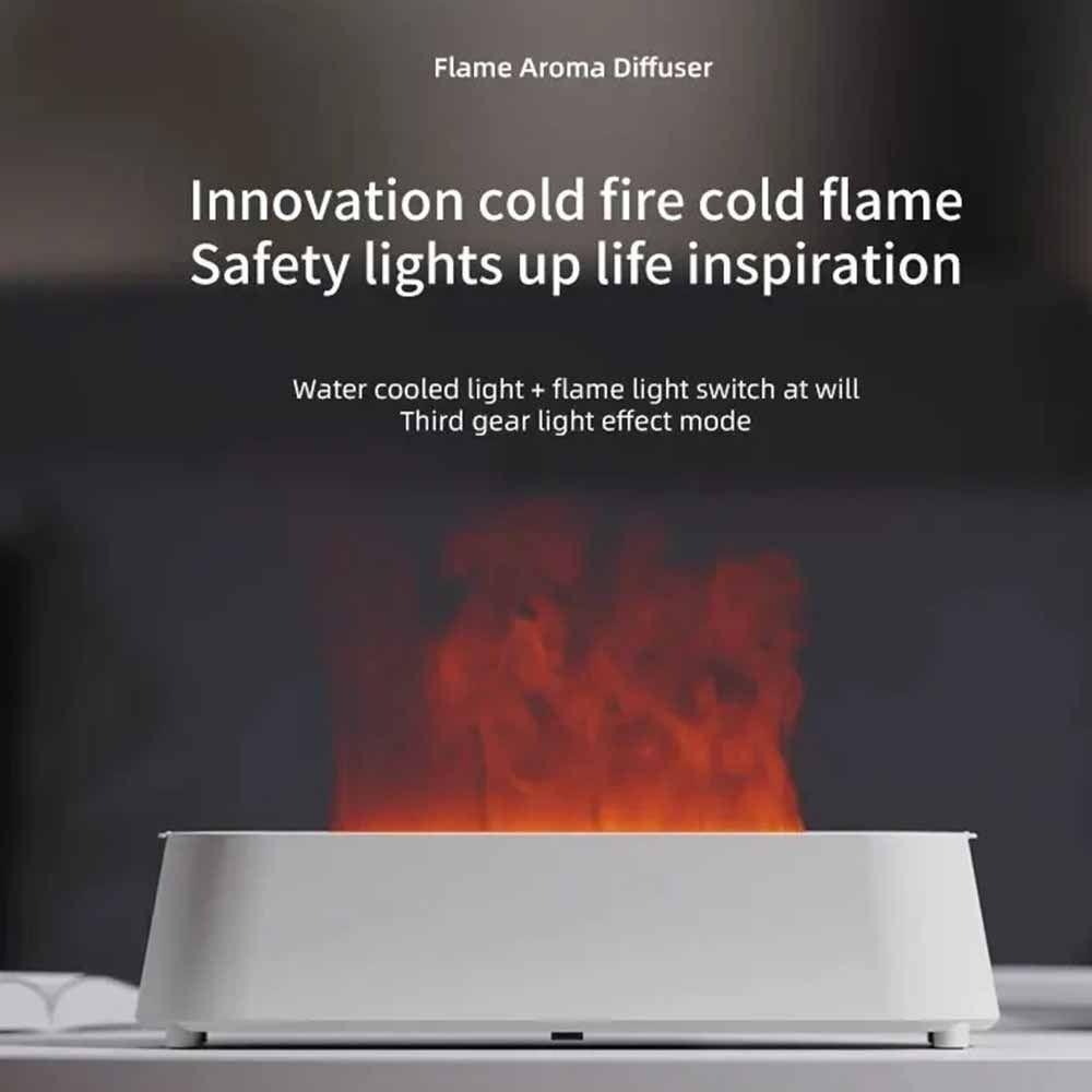 Ультразвуковой увлажнитель пламени Fogger, имитация камина, увлажнитель воздуха, диффузор аромата пламени для дома