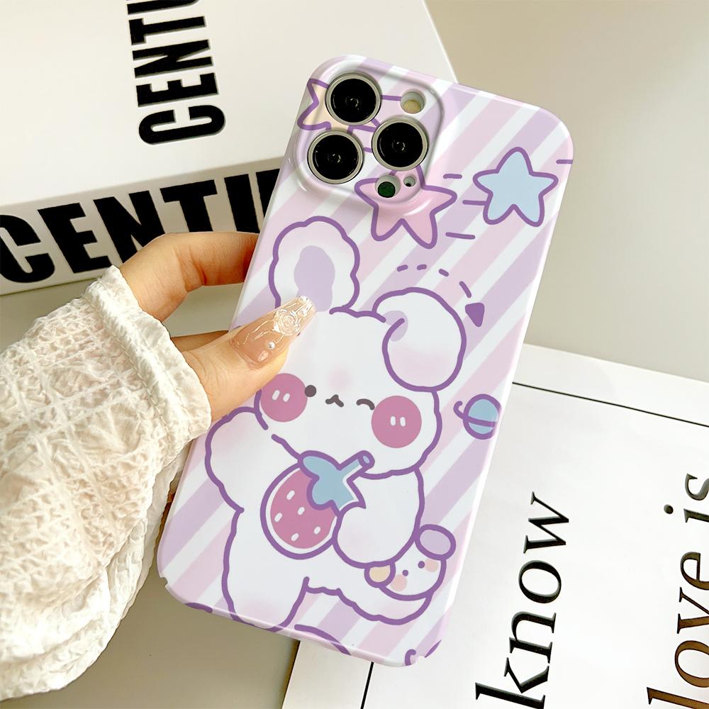 Универсальный чехол для телефона с пленкой и мультяшным модным дизайном, твердый чехол с полным покрытием, защитный чехол для камеры для iPhone, Samsung, Xiaomi, Poco, Redmi, Huawei, Honor