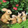 Easter Bunny Decorations Garden Statues Dollhouse Figure Rabbit Miniature Figurines for Holiday
