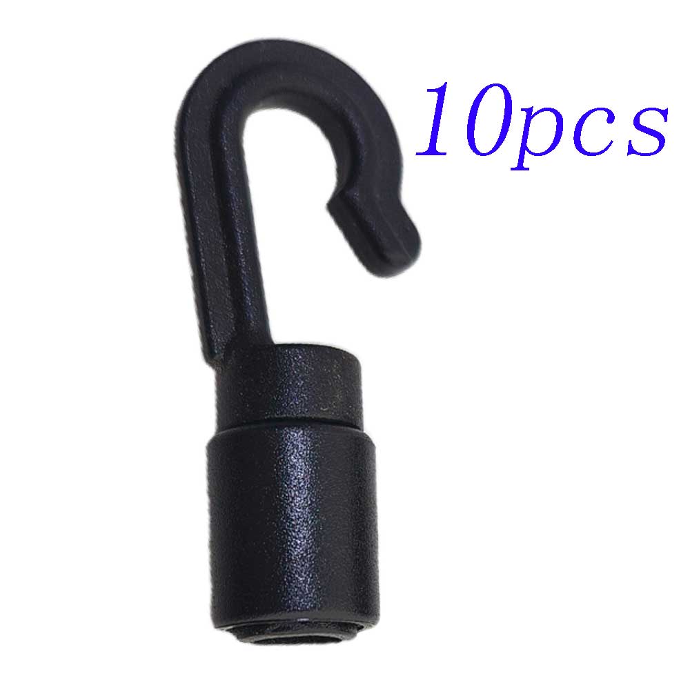 10/30pcs Kayak Bungee Shock Cord Hook For 6mm Diameter Rope Cargo Net Hooks Shock Absorbing Cord Hooks Kayak Replacement 3