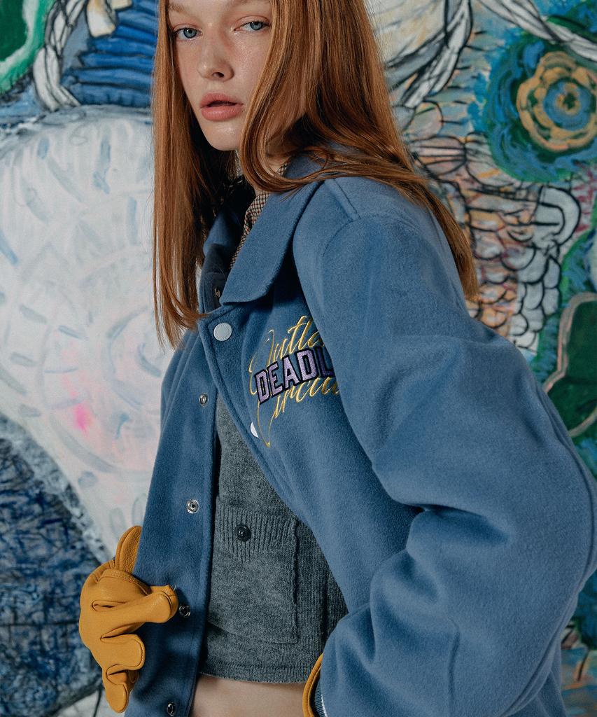 Куртка-бомбер Sculptor Varsity Standard Синяя