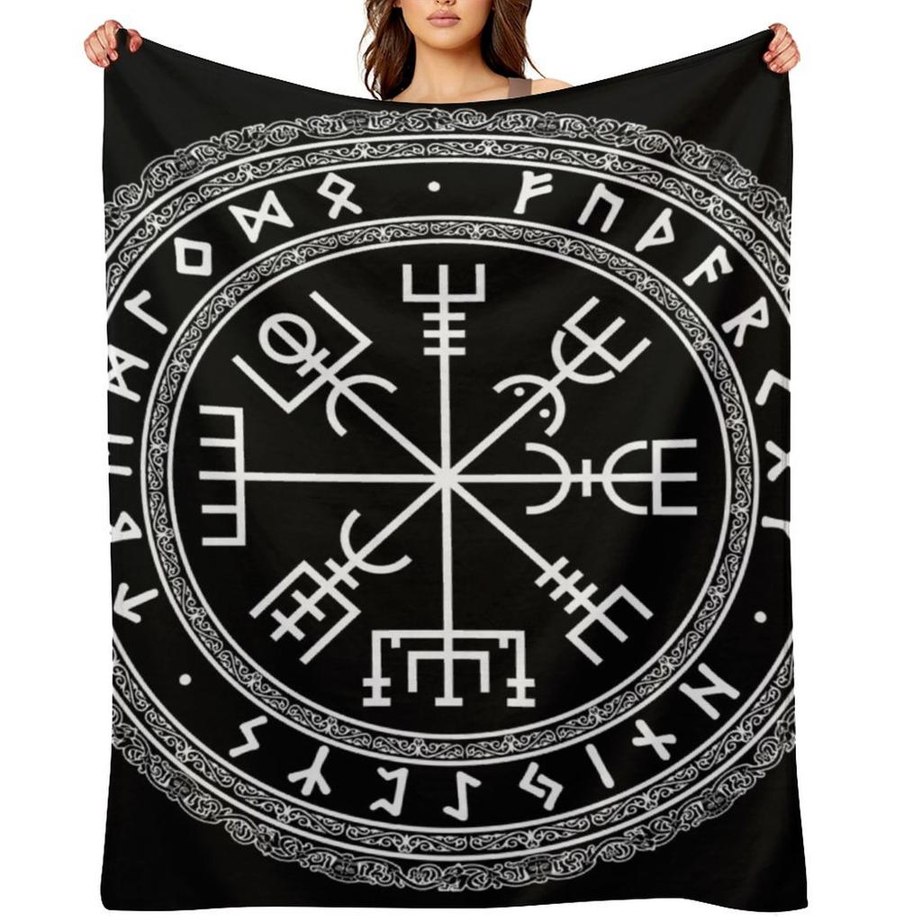 Vegvisir Throw Blanket Plaid on the sofa Heavy Luxury St Giant Sofa Blankets