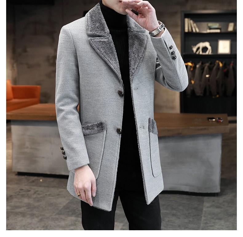 Autumn And Winter Fur Integrated Men's Coat And Coat