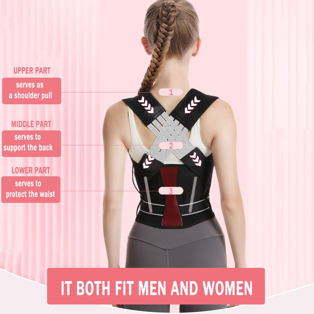 Ремень для поддержки спины против горба для мужчин и женщин, регулируемый корректор осанки, ежедневный фитнес-йога, корсет для спины