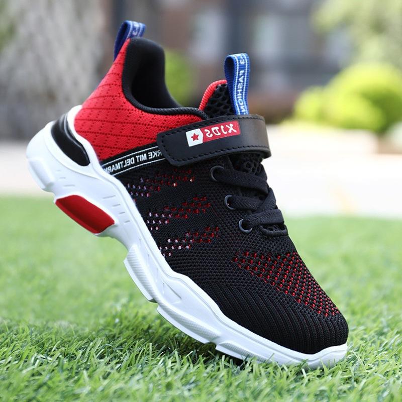 Jinjiang Dachang New Students Spring Children's Sports Shoes Boys Fly Woven Breathable Casual Shoes Big Middle School Children Running Shoes
