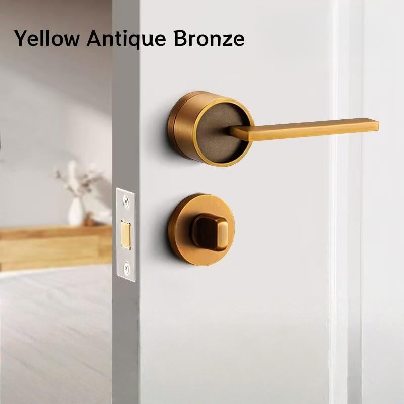 Modern Single-Sided Wooden Concealed Door Lock Zinc Alloy Door Handle With Integrated Deadbolt Lock Door Knob With Twist