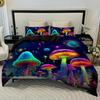 3pcs Colored Mushrooms 3D Printed Bedding Set Cozy Comfortable Duvet Cover King Queen Twin Size Birthday Gift Bedroom Decoration