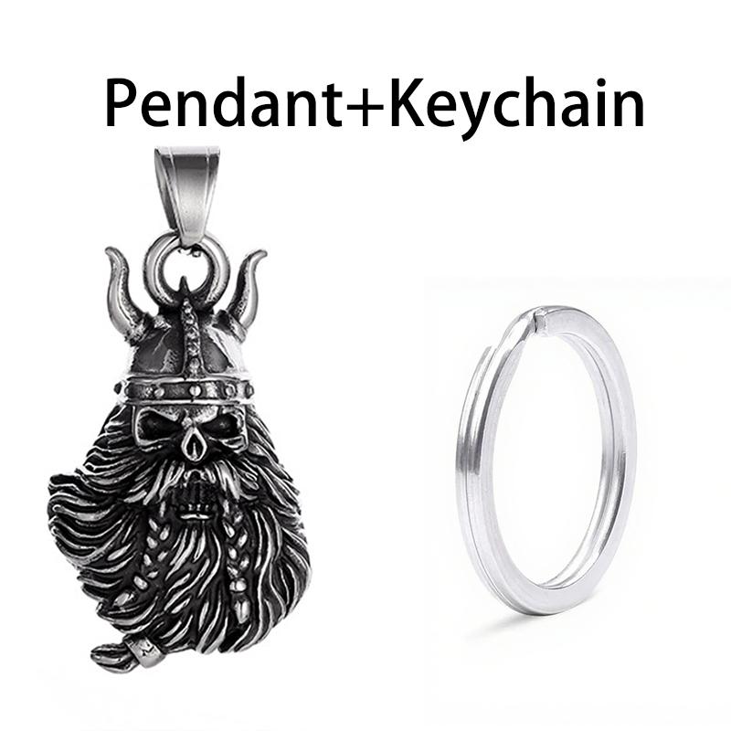 Vintage Stainless Steel Luck Bell Pendant Charm Riding Amulet Necklaces For Men Fashion Motorcycle Hip Hop Rock Party Jewelry