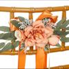 Nordic Style Wedding Pew Flowers Eucalyptus Leaves Artificial Flowers Chair Back Flower  Outdoor