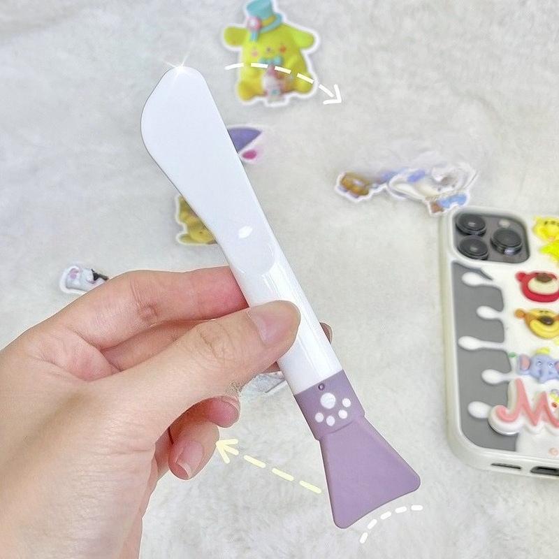 Кисть для маски для лица двойного назначения с двумя головками для маски-стика с лопаткой для нанесения грязевой пленки, силиконовые инструменты для красоты лица