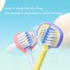 2Pcs Soft Bristle Children's Toothbrush Dental Oral Care Three Head Toothbrush  For Aged 3-12 Years